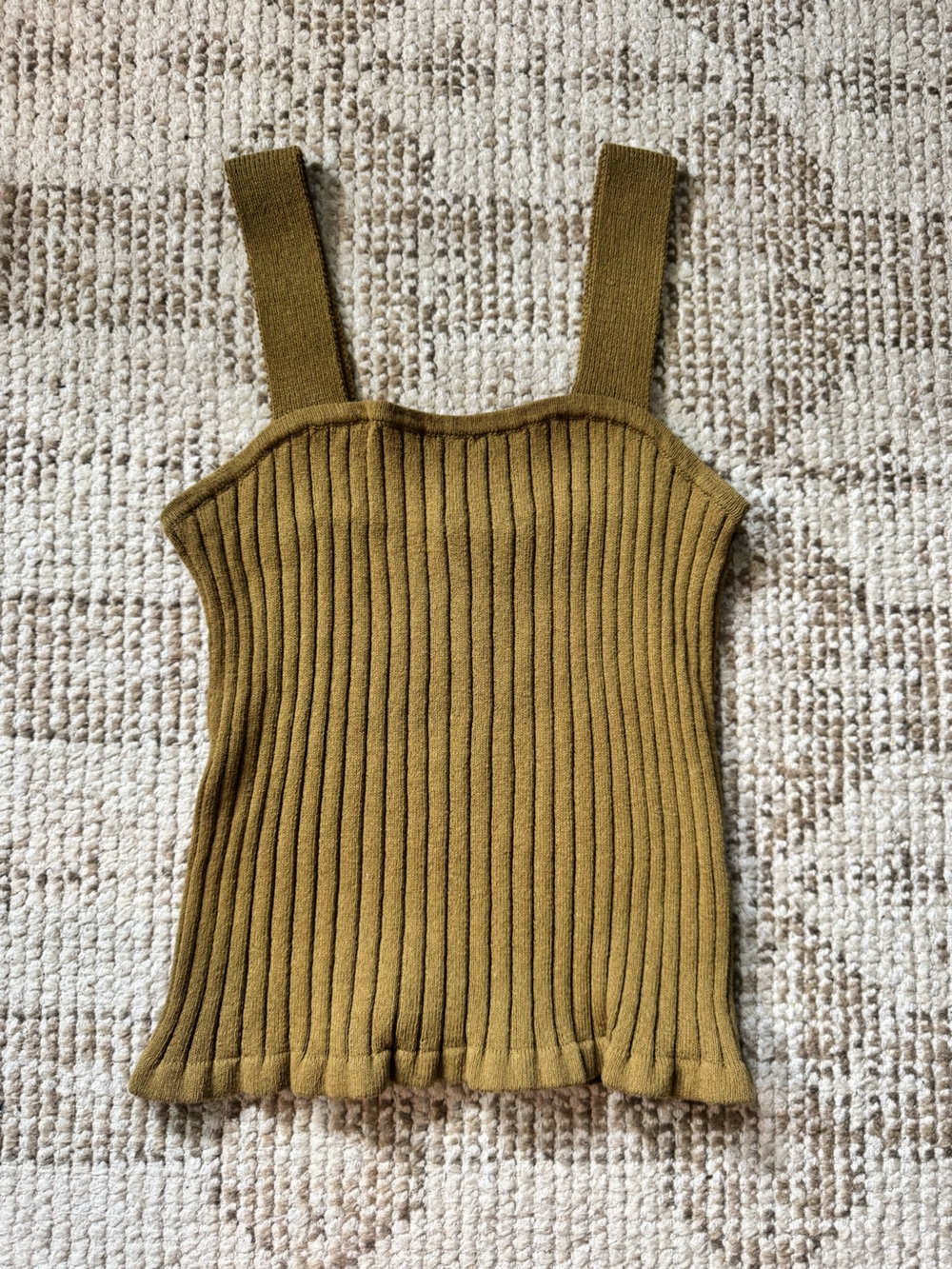 Madewell Olive Green Knit Tank sz M